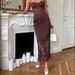 Talenza Vintage Lace Skirts Women Brown Lace Patchwork See-Through Maxi Skirts Sexy High-Waisted Fitted Party Looks Female Skirt_ecoleips.com