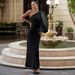 "Women's Solid Color Bodycon Dress - Asymmetrical Neckline & Backless Slit Design, Long Sleeve Fitted Dress, White/Black/Pink/Light Blue, XS-XXXL"_ecoleips.com