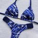 Women's Sexy Beach Swimwear Braided Print Bikini Swimsuit_ecoleips.com