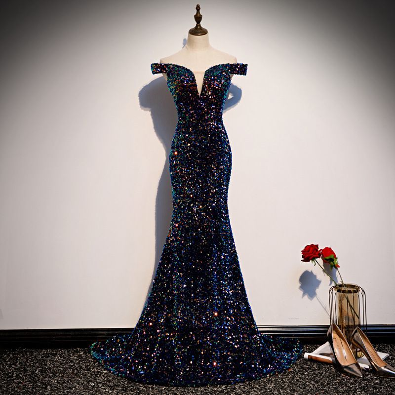 Women's Clothing One Shoulder Fishtail Dress_ecoleips.com