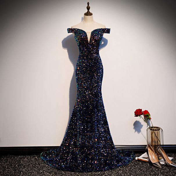 Women's Clothing One Shoulder Fishtail Dress_ecoleips.com