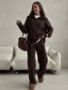 Women's Clothing Half Zip Pullover Sweater High Neck Half Zip Pullover Sweater & Pants Set - Casual Solid Color Two-Piece Outfit For Fall & Winter_ecoleips.com