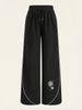Women's Dandelion Print Jogger Pants – Soft Loose-Fit Minimalist Lounge Pants (Breathable Cotton Blend)_ecoleips.com