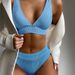 Women's High-Elasticity Bikini Set – Sexy Two-Piece Swimwear With Removable Padding, Polyester Blend (Sizes S-L, White/Red/Fuchsia/Blue)_ecoleips.com
