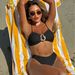 New 2025 Women's Solid Color Fashionable Sexy Swimsuit Two Piece Bikini Set European American Style Cross Border Swimwear_ecoleips.com