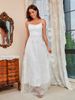 Women's Clothing Long Skirt Independent Station Sexy Suspender Embroidered Sleeveless Dress _ecoleips.com