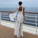 Talenza White Elegant Ribbon Long Dress Female Fashion Sleeveless Backless Strapless Long Dresses Beach Vacation Female Dresses_ecoleips.com