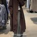 Stunning Coffee Color Mid-Length Trench For Women 2025 New Casual Korean Style Loose Coat Jacket_ecoleips.com
