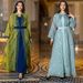 Verve AB333 Muslim Abaya Two Piece Set Including Belt Dubai Elegant Cardigan Long Dress_ecoleips.com