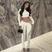 2025 Autumn Winter Women's New Long Sleeve Top Fashion Sexy Hollow Out Tie Slim Fit Pants Set_ecoleips.com