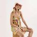 Double Shoulder French Niche Ruffled Chest Tie Color Block Floral Beach Vacation Strap Short Dress_ecoleips.com