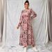 Women's Clothing Printed Dress Middle Eastern Arabic Long Sleeved Dress_ecoleips.com