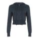 Women's Street Hooded Spliced Sweatshirt Jacket American Contrast Color Waist Spliced Flared Knitted Sweatpants Set_ecoleips.com