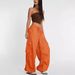 Women's Clothing Pants With Pockets Low Rise Loose Drawstring Casual Pants_ecoleips.com