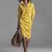 Women's European American Autumn Casual Loose Straight Knit Sweater Dress Button down Collar mid Length_ecoleips.com