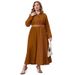 Women's Clothing Plus Size Women's Denim Long Dress Style Winter Fashion Open Chest Collared Clothing For Formal & Casual For Women_ecoleips.com