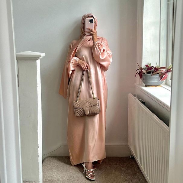 Women's Clothing Middle Eastern Women's Fashion Turkish Abaya Robe Dubai Dress Bodysuit Headscarf Muslim Clothing_ecoleips.com