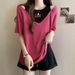 Large Size Women's Clothing Summer New Foreign Style High-end Short-sleeved T-shirt Women's Fake Two Pieces Design Loose And Thin Top_ecoleips.com