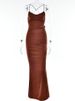 Mozision Satin Backless Maxi Dress For Women 2022 Autumn New Spaghetti Strap Sleeveless Bodycon Long Dress Vestido Clubwear_ecoleips.com