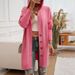 DiYun 2024 Autumn/Winter New Casual Loose Cardigan Buttoned Hooded Sweater Coat For Women_ecoleips.com