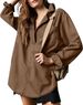 Women's Clothing V-Neck Denim Jacket – Trendy Long Sleeve Overshirt (Casual, Lightweight & Versatile Layering Piece)_ecoleips.com