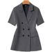 XZ188-Summer Thin Suit Straight-leg Pants Set Women's Clothing For Plus-size Ladies Short-sleeve Professional Interview_ecoleips.com