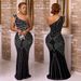 Women’s Clothing women's fashion heavy industry hot diamond sexy one shoulder oblique collar banquet dress long skirt dress female_ecoleips.com