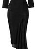K Women's Elegant Through The Waist Lace Hem Dress Two-piece Set;_ecoleips.com