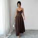 Elegant French Retro Style Women's Slip Dress Spring Summer Elegance_ecoleips.com