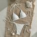 Women's Gold Foil Bikini Set – Sexy Halter Neck Swimwear With Padded Cups, Stretchy & Stylish_ecoleips.com