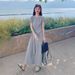Plus-size Stylish Lace-up Waist-cinching For Women, 2026 Summer Fashion, Trendy And Slimming Casual Shirt Dress_ecoleips.com