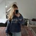 Women's Clothing Unisex Glam Hoodie – Embellished Lettering Pullover With Front Pockets (S-2XL)_ecoleips.com