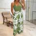 Women's Clothing New Fashion Prints Two Piece Vest And Trousers Suit_ecoleips.com