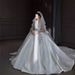 Satin Long Sleeve Wedding Dress – Vintage French V-Neck A-Line Gown With Lace & Corset Back, Flattering For Petite Brides (Spring/Summer, XS-XXL)_ecoleips.com