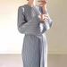 Women Elegant Pleated Midi‑Maxi Dress Flare Long Sleeve High Waist Slim‑Fit Casual Formal Party Mid‑Long Dress_ecoleips.com