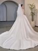 Women's Clothing Strapless Satin Light Main Wedding Dress New Bride High End Texture Retro Dress Petite Outing Dress_ecoleips.com