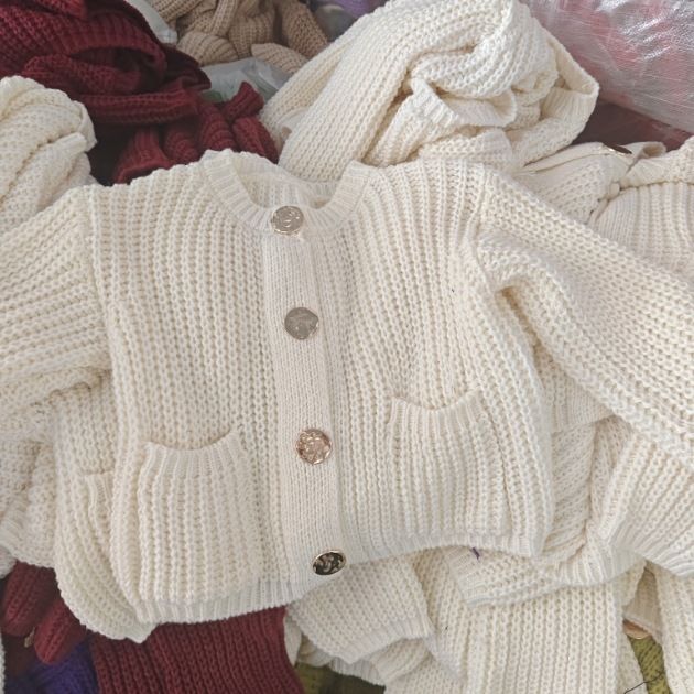 Women's Chunky Knit Cardigan With Pockets & Button Front - Long Sleeve Fall Winter Sweater Coat_ecoleips.com