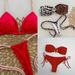 Women's Solid Color Strapless Bikini Two Piece Swimsuit Hot Spring Resort Wear_ecoleips.com