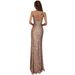 Women's Clothing New Sexy V Neck Sequined Strappy Dress Open Back High Split Long Skirt Party Dress_ecoleips.com