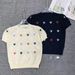 Real Shot: Exquisite Unique Star-Embroidered Round-Neck Short-Sleeve Knit Brand Logo For Women, New Summer Style, Versatile And_ecoleips.com