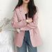 Women's Oversized Blazer Jacket – Casual Suit Coat With Notched Lapel, Stretch Polyester, Solid & Plaid Options (S-5xl)_ecoleips.com