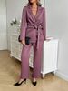 Women's Autumn And Winter Satin Solid Color Bathrobe Set_ecoleips.com