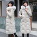 "Elegant Long Puffer Coat For Women – Knee-Length Winter Jacket With Faux Fur Trim (L-4XL, Slim Fit & Warm)"_ecoleips.com