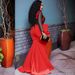 Elegant Plus Size Women's Dress With Lace Mesh Sheer Ruffles Formal Evening Gown_ecoleips.com