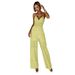 CY901910 Women's Sleeveless Wide-Leg Jumpsuit, Solid Color Stretchy Tank Romper For Casual And Dressy Occasions_ecoleips.com