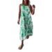 Women's Fashion Casual V-Neck Printed Sleeveless Backless Dress_ecoleips.com