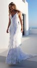 Women's Clothing Long Skirt Sexy v Neck White Suspender Dress_ecoleips.com