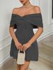 Women's Clothing Summer New Jacquard Tube Top Dress One Shoulder Sexy Dress_ecoleips.com
