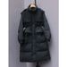 90 White Duck Down Jacket Women 2025 Winter New Korean Style Loose Over-the-Knee Mid-Length Fashion Thickened Coat Tide_ecoleips.com