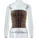 Women's Clothing Sexy Nightclub Hot Girl Leopard Print Sequined Tube Top Slim Fit Inner Vest_ecoleips.com